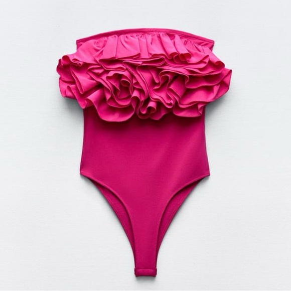 ZARA Voluminous Ruffles Bodysuit - Picture 3 of 7